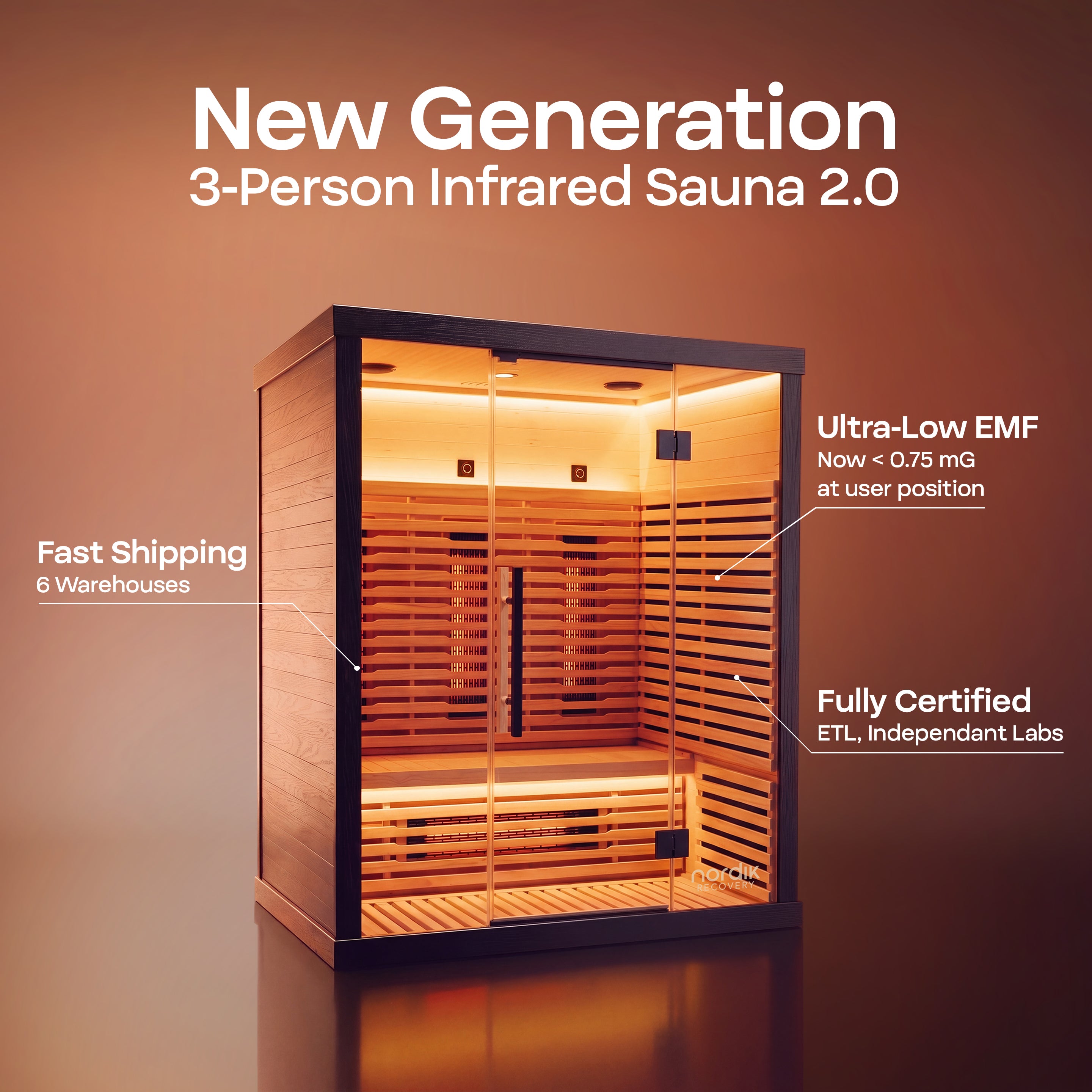 Nordik Recovery 3-Person Infrared Sauna 2.0