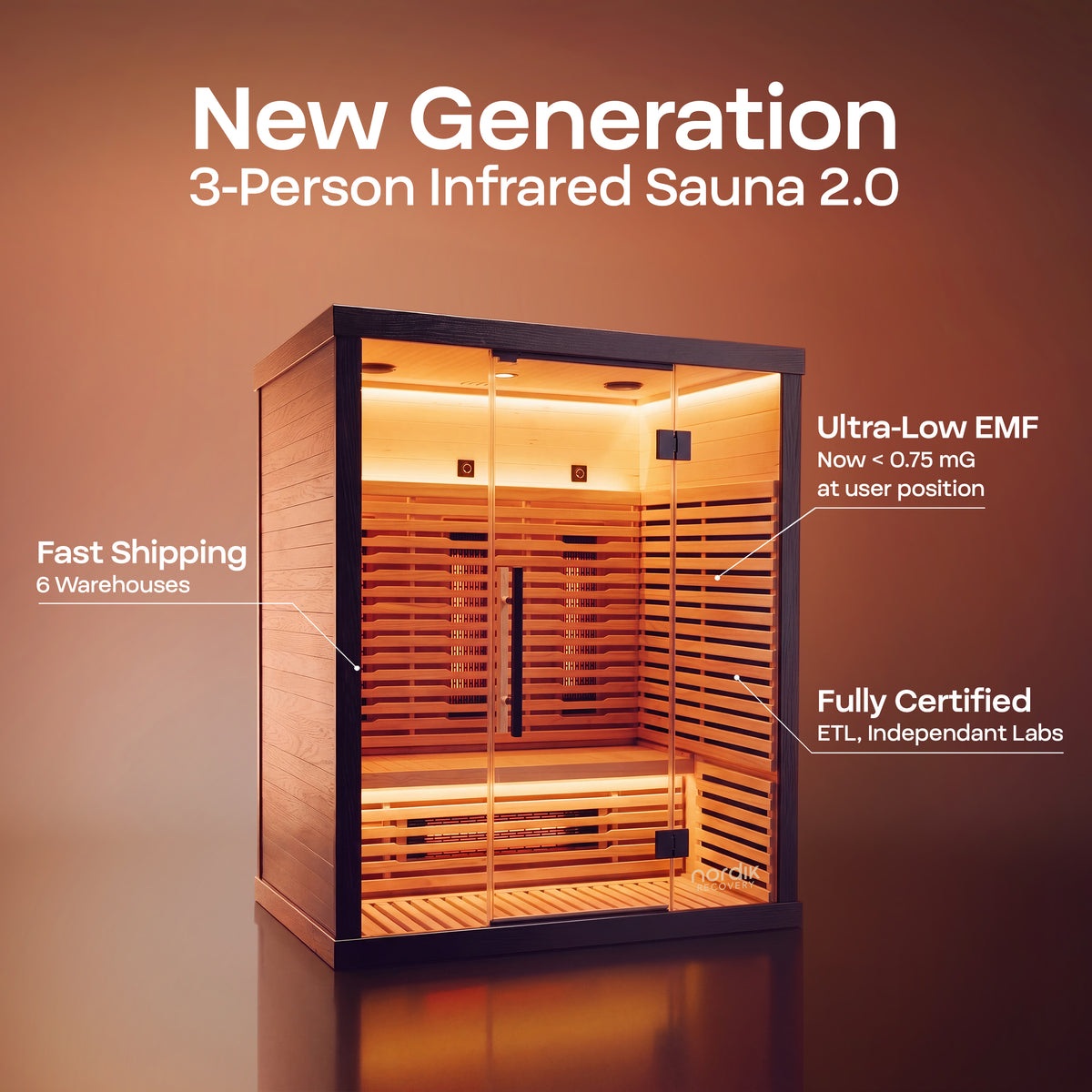 Nordik Recovery 3-Person Infrared Sauna 2.0
