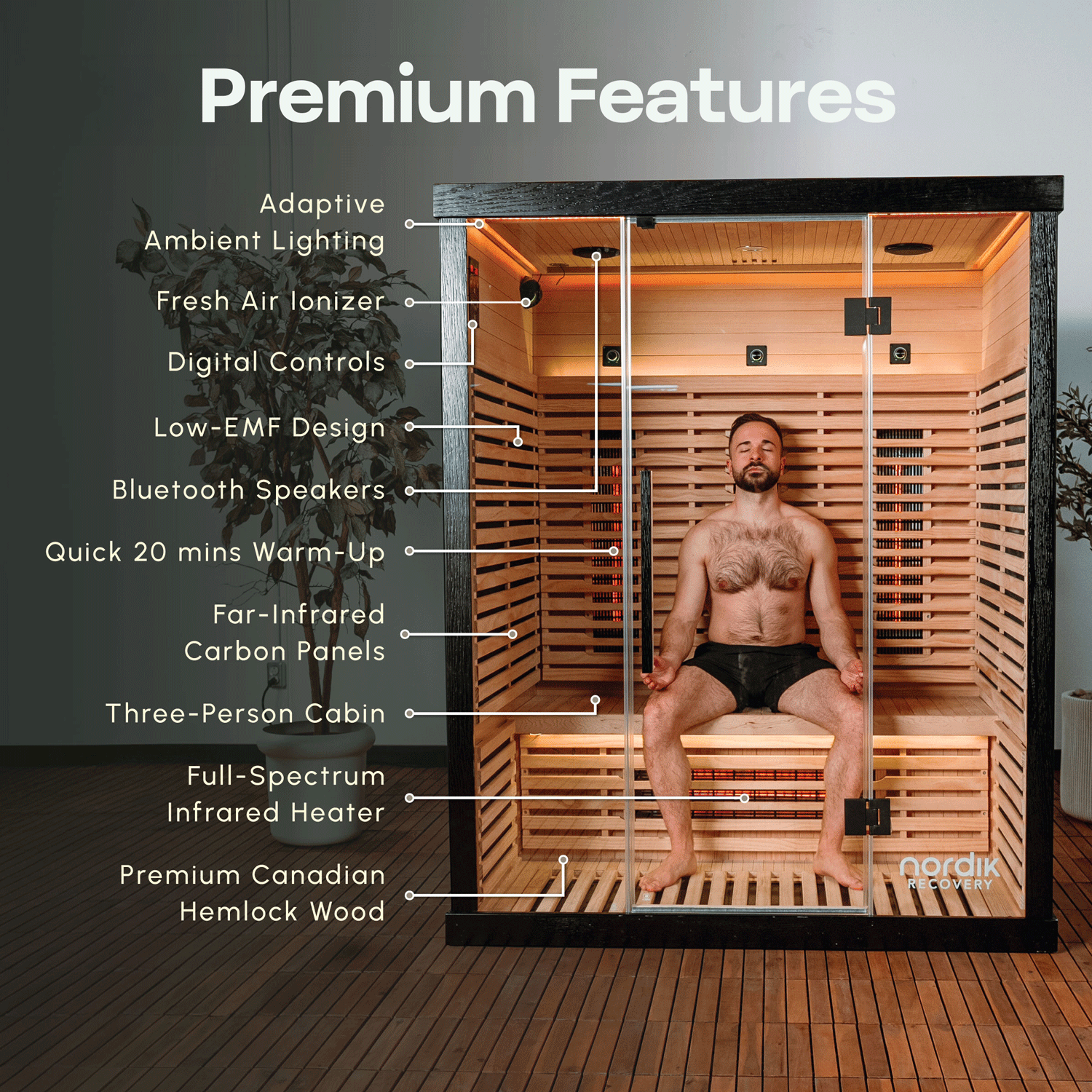 Nordik Recovery 3-Person Infrared Sauna 2.0