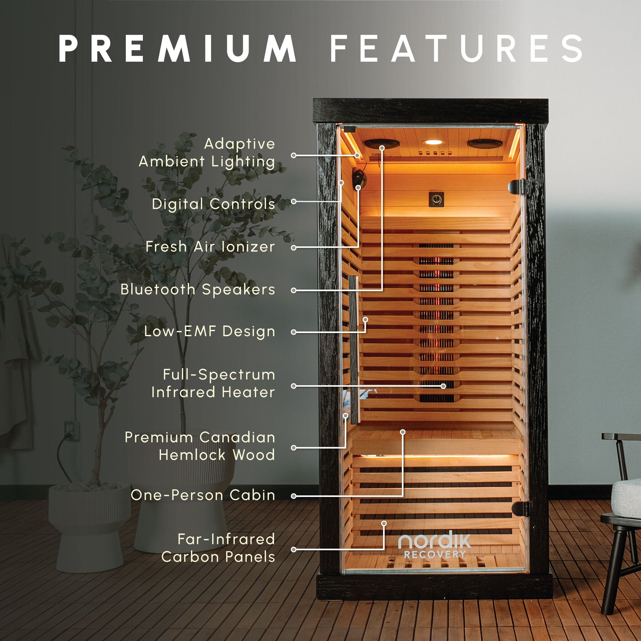 Nordik Recovery 1-Person Infrared Sauna