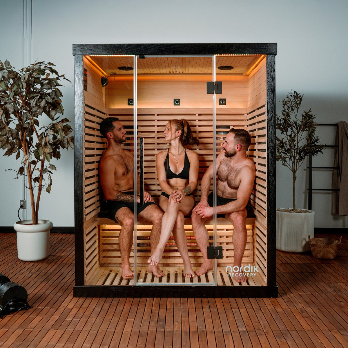 3-Person Full Spectrum Infrared Sauna – Low EMF, Canadian Hemlock ...