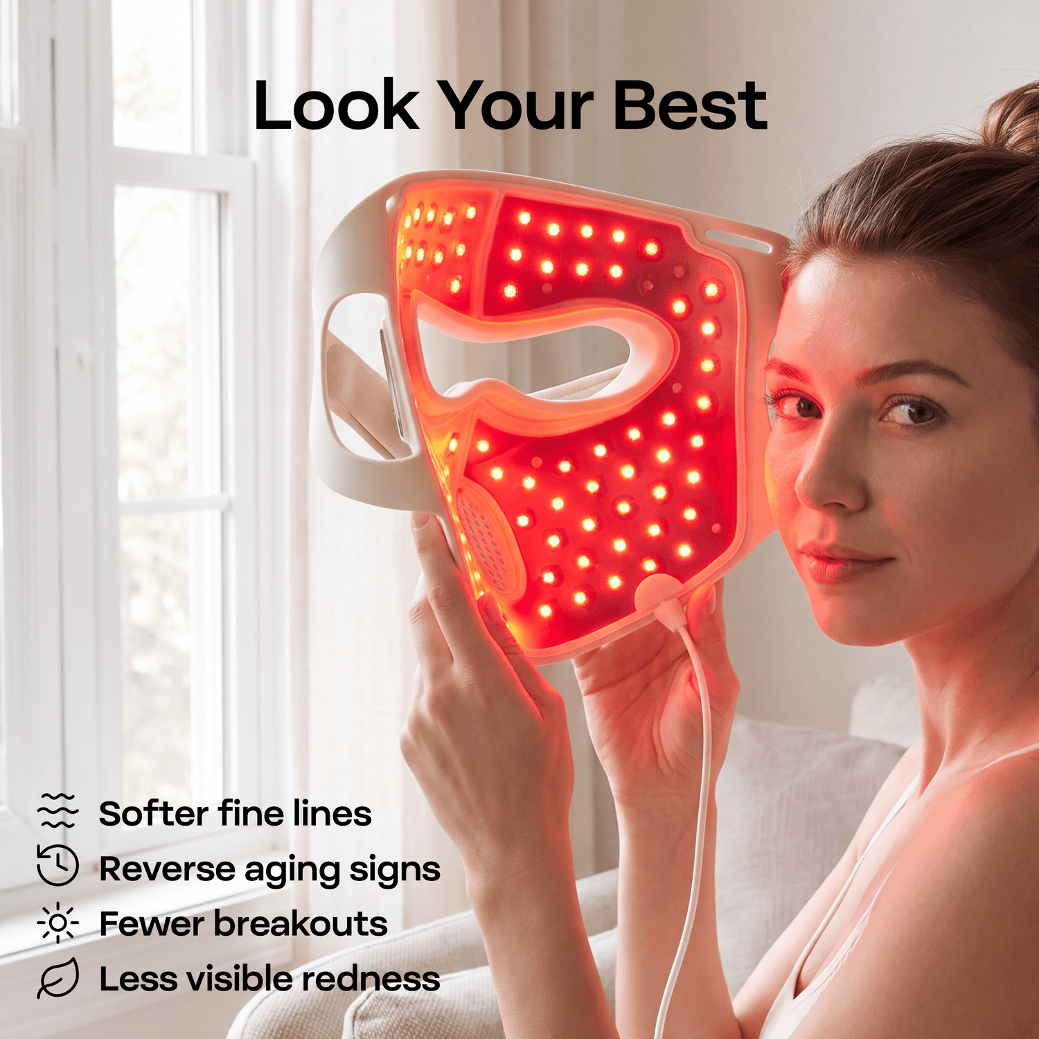 Nordik Recovery LED Red Light Face Mask | Premium Medical Grade