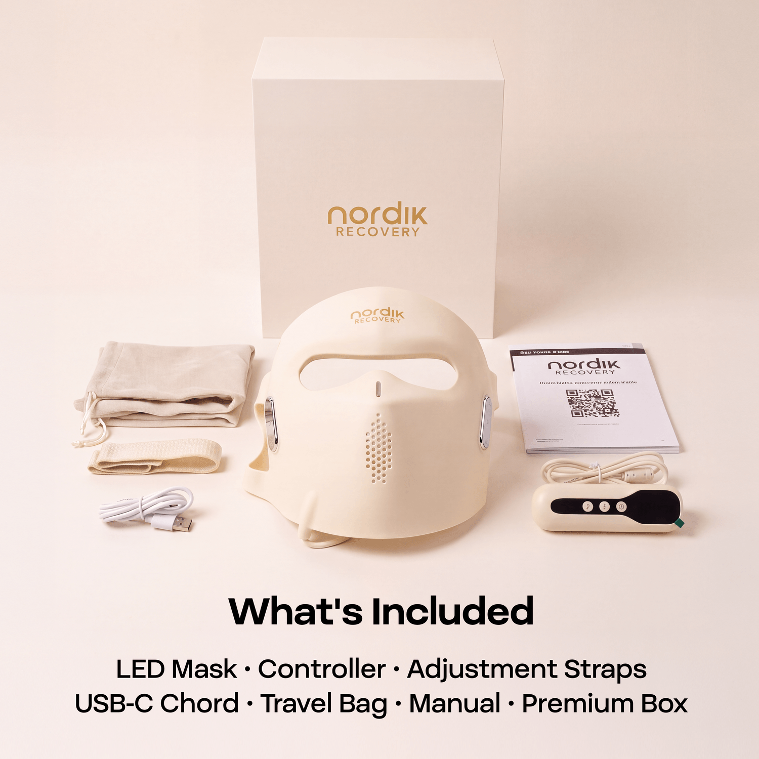 Nordik Recovery LED Red Light Face Mask | Premium Medical Grade