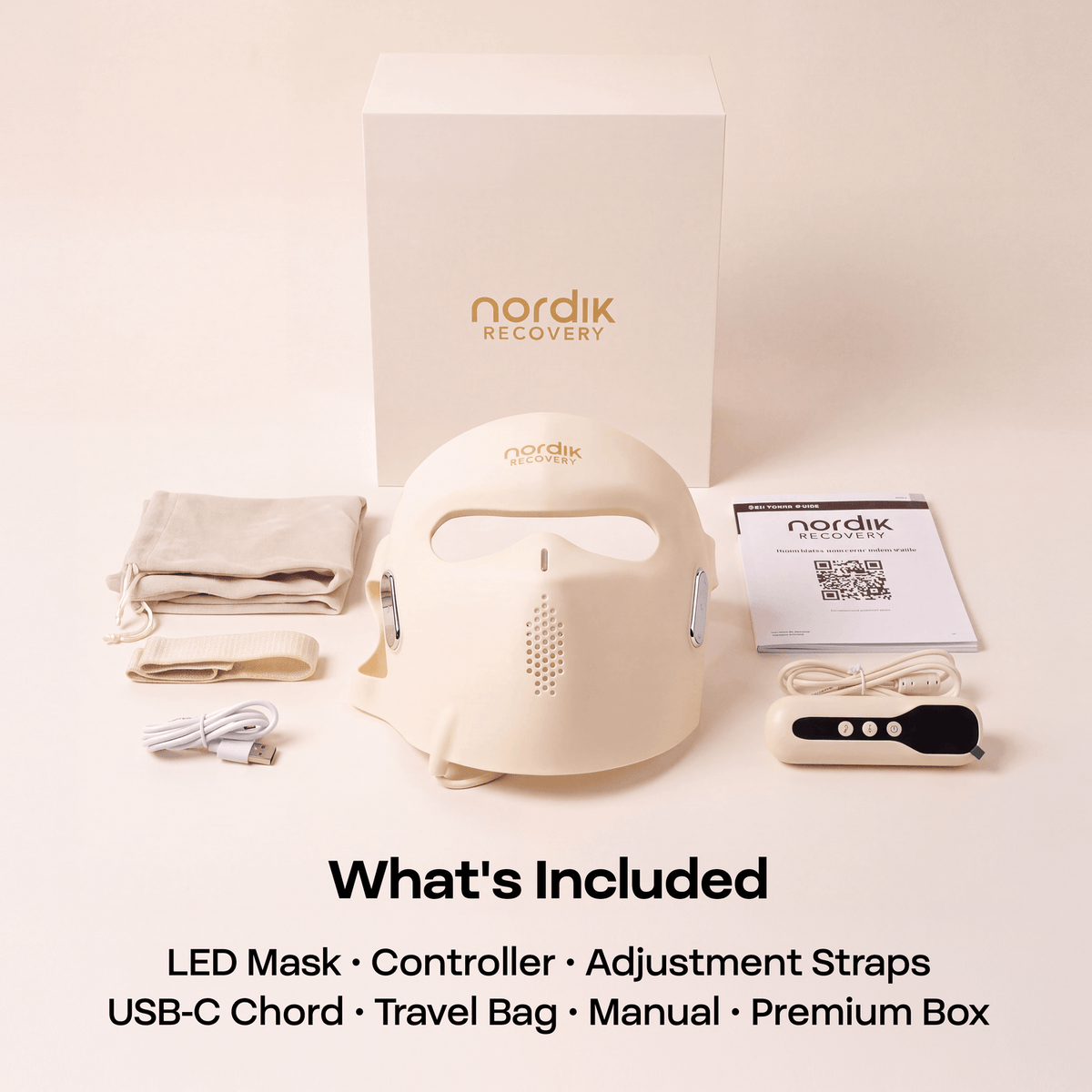 Nordik Recovery LED Red Light Face Mask | Premium Medical Grade