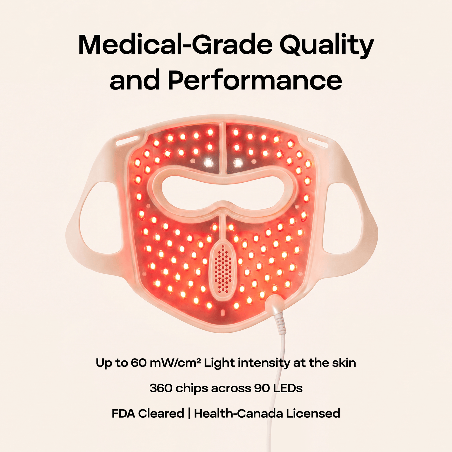 Nordik Recovery LED Red Light Face Mask | Premium Medical Grade