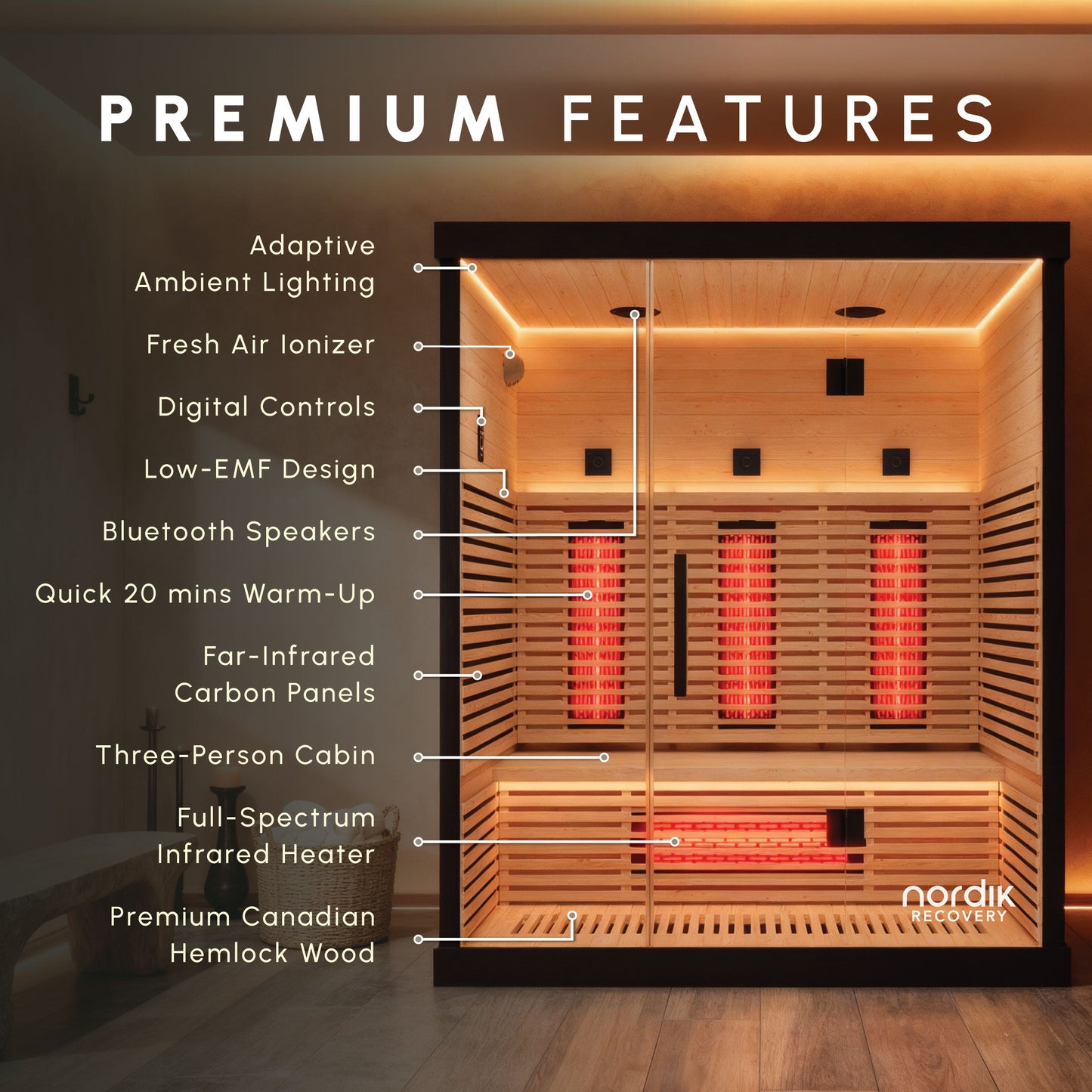 Nordik Recovery 3-Person Infrared Sauna