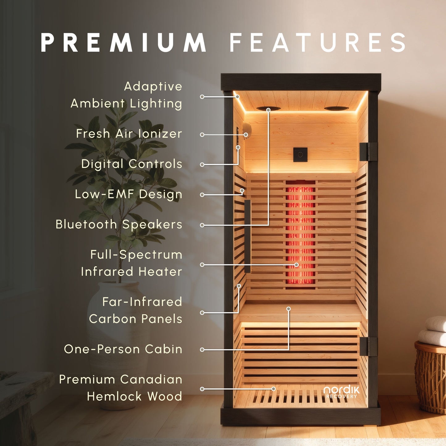 Nordik Recovery 1-Person Infrared Sauna