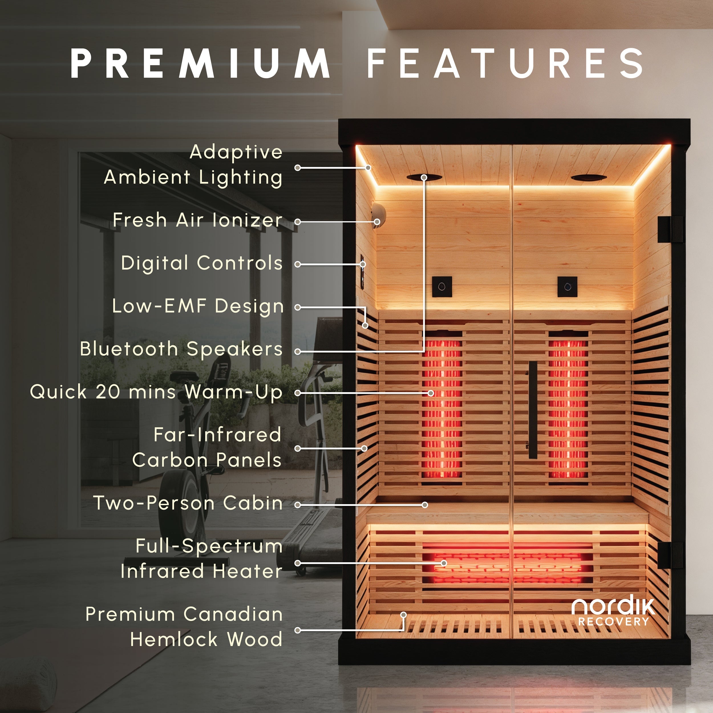 Nordik Recovery 2-Person Infrared Sauna