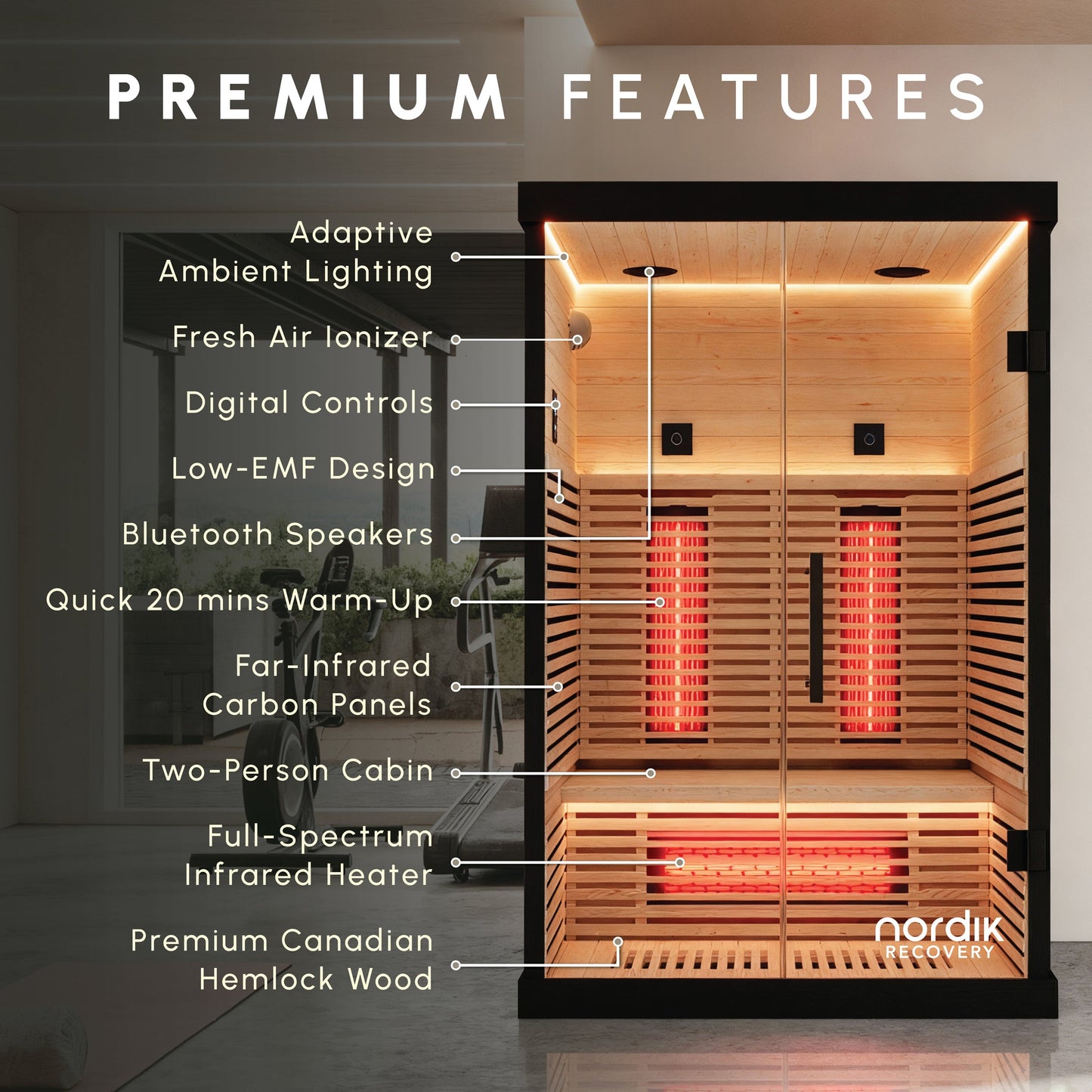 Nordik Recovery 2-Person Infrared Sauna